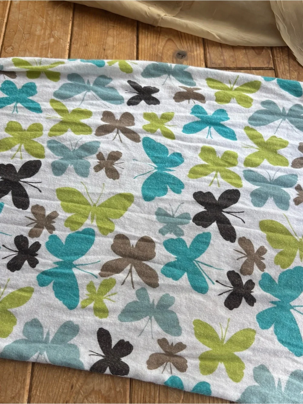 Lands End Y2K Knit Butterfly Scarf